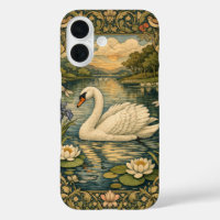 Elegante Vintage-Aquarellmalerei weißer Schwan