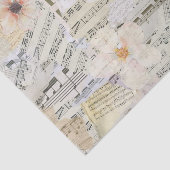Elegante Vintage Aquarellmusik Seidenpapier (Ausschnitt)