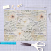 Elegante Vintage Aquarellmusik Seidenpapier (Handwerk)