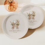 Elegante Vintage Baby Carriage Baby Shower Pappteller<br><div class="desc">Das ist ein eleganter,  floralrosa Vintager Baby Carriage Baby Shower Paper Teller!</div>