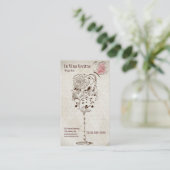 Elegante Vintage Bar Business Card Visitenkarte (Stehend Vorderseite)