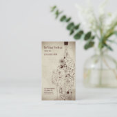 Elegante Vintage Bar Business Card Visitenkarte (Stehend Vorderseite)