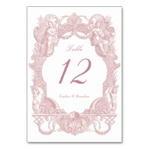 Elegante Vintage Barock Bush Toile Frame Wedding Tischnummer