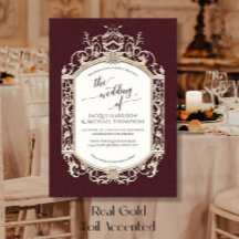 Elegante Vintage Barockbahn Burgund