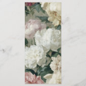 Elegante Vintage barocke Pastel-Blume Hochzeit Menükarte (Rückseite)