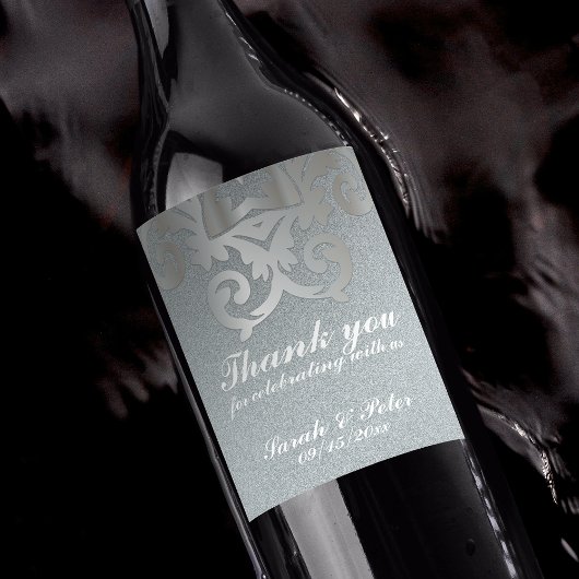 Elegante Vintage Barockzeit Weinetikett