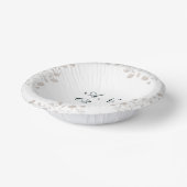 Elegante Vintage Beige Buchdecke Hochzeit Pappteller (Gewinkelt)