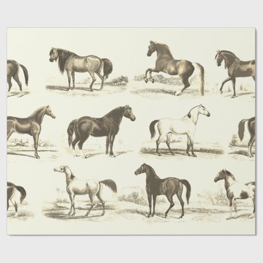 Elegante, Vintage Beige Geschenkpapier (Flach)