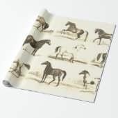 Elegante, Vintage Beige Geschenkpapier (Ungerollt)
