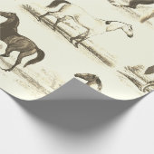 Elegante, Vintage Beige Geschenkpapier (Ecke)