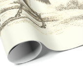 Elegante, Vintage Beige Geschenkpapier (Rolleneckpunkt)