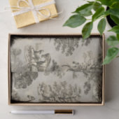 Elegante, Vintage Beige Pferdeschwanzkraft Seidenpapier (Geschenk)
