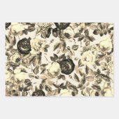 Elegante, Vintage Beige Rose Geschenkpapier Set (Vorderseite 3)