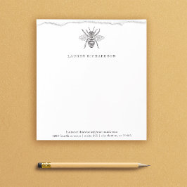 Elegante Vintage Biene Notizblock