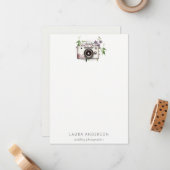 Elegante Vintage Bläserkamera Mitteilungskarte (Vorderseite/Rückseite Beispiel)