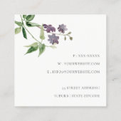 Elegante Vintage Bläserkamera Quadratische Visitenkarte (Rückseite)