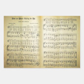 Elegante Vintage Blatt Musiknoten Liebe Song (Vorderseite 3)