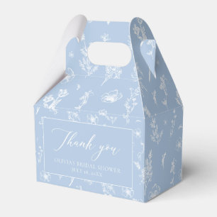Elegante Vintage-Blau-Chinoiserie-Brautparty Geschenkschachtel