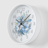 Elegante Vintage blaue Blumenwand Uhr (Winkel)