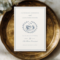 Elegante Vintage Blaue Schwan Romantische Hochzeit