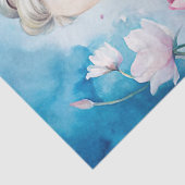 Elegante, Vintage Blondine, schabbräunlich pinkfar Seidenpapier (Detail)