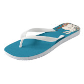 Elegante Vintage Blume Badesandalen (Schrägansicht)