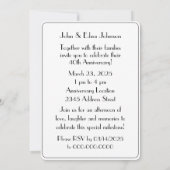 Elegante Vintage Blume Blumenstrauß Einladung (Rückseite)