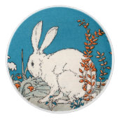 Elegante Vintage Blume Keramikknauf (Vorderseite)