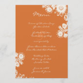 Elegante Vintage Blume Menükarte (Vorderseite)