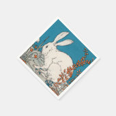 Elegante Vintage Blume Serviette (Ecke)