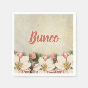 Elegante Vintage-Blumen-Bunco-Party Serviette