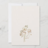 Elegante Vintage Blumen Creme Hochzeit Save The Date (Rückseite)