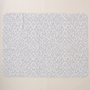 Elegante Vintage-Blumen-Damask-Sherpa-Decke Sherpadecke