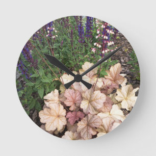 Elegante Vintage-Blumen-Garten-Wanduhr Runde Wanduhr