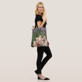 Elegante Vintage-Blumen-Gartentasche Tasche (Am Model)