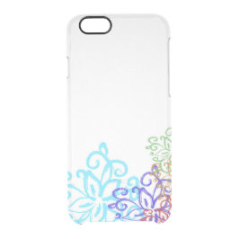 Elegante Vintage Blumen-gemusterter Telefon-Kasten Durchsichtige iPhone 6/6S Hülle