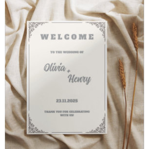 Elegante Vintage-Blumen-Hochzeitseinladung Vorlage