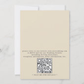 Elegante Vintage-Blumen-QR-Code-Hochzeit Einladung (Rückseite)