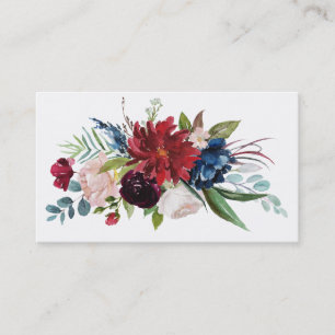 Elegante Vintage-Blumen-Rosenmuster Vorlage Geschä Visitenkarte
