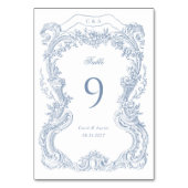 Elegante Vintage Blumen Tischnummer (Rückseite)