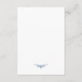 Elegante Vintage Blumenblauer Hochzeitstil - QRcod Begleitkarte (Rückseite)