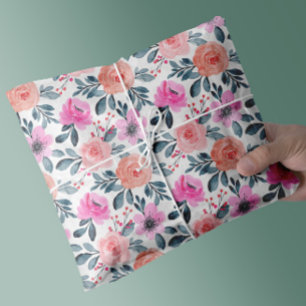 Elegante Vintage Blumenblumen Seidenpapier