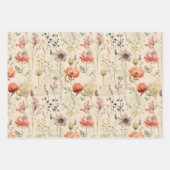 Elegante Vintage BlumenCollage Geschenkpapier Set (Vorderseite)