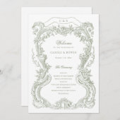 Elegante Vintage Blumendecke Programm (Vorne/Hinten)