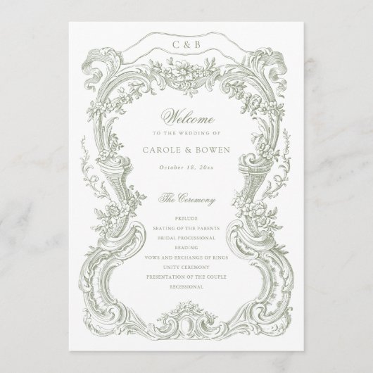 Elegante Vintage Blumendecke Programm (Vorderseite)