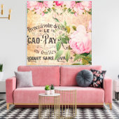 Elegante Vintage Blumendekoration Zuhause Leinwanddruck (Insitu (Wohnzimmer))