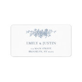 Elegante Vintage Blumenhochzeit Adressaufkleber (Vorne)