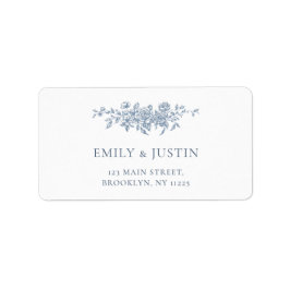 Elegante Vintage Blumenhochzeit Adressaufkleber