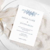 Elegante Vintage Blumenhochzeit Einladung