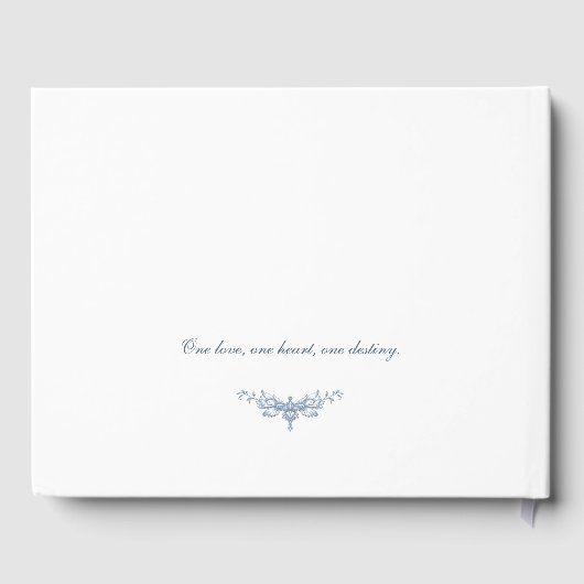 Elegante Vintage Blumenhochzeit Gästebuch (Rückseite)